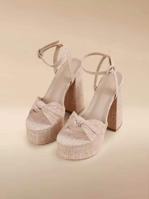 Glizzene Women's New Versatile Date Night Sexy Club Chunky Heel Platform Extra High Heel Sandals, Summer,Stripper Heels