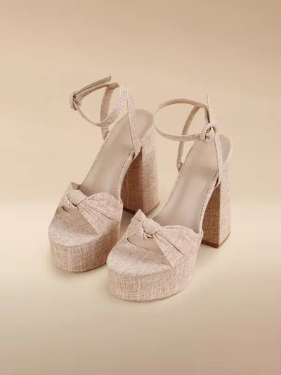 Glizzene Women's New Versatile Date Night Sexy Club Chunky Heel Platform Extra High Heel Sandals, Summer,Stripper Heels